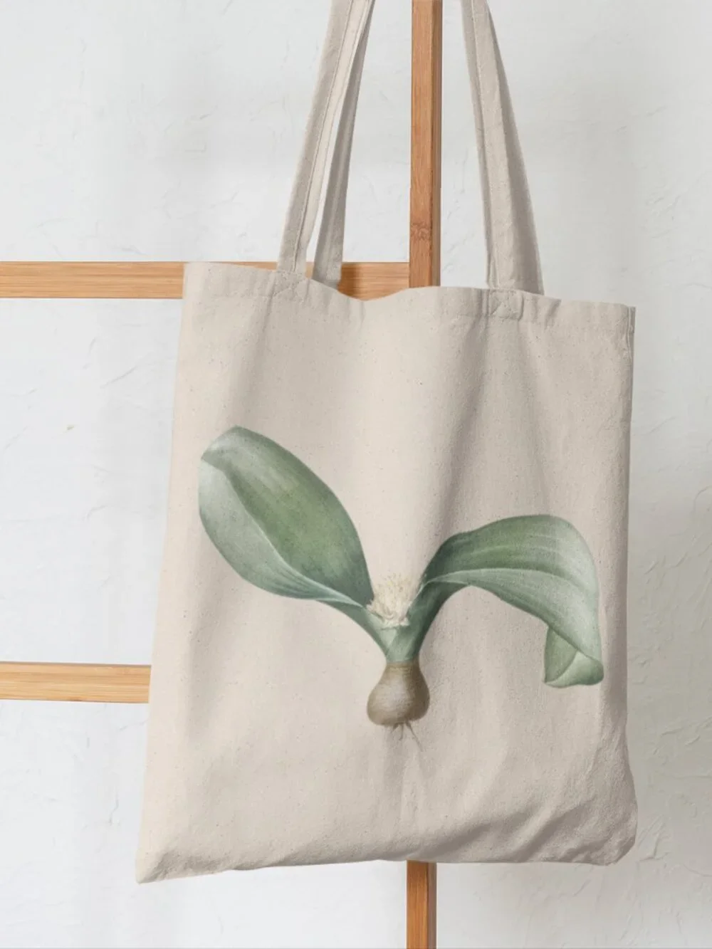 Hedgehog Lily Vintage Floral Print Graphic Canvas Tote Bag